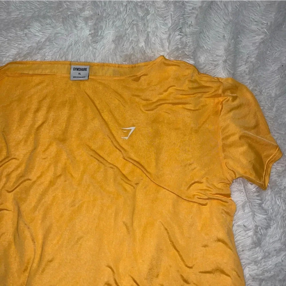 Gymshark Women’s Orange See Through Oversized Mesh Athletic Top XL Extra Large - Picture 1 of 3